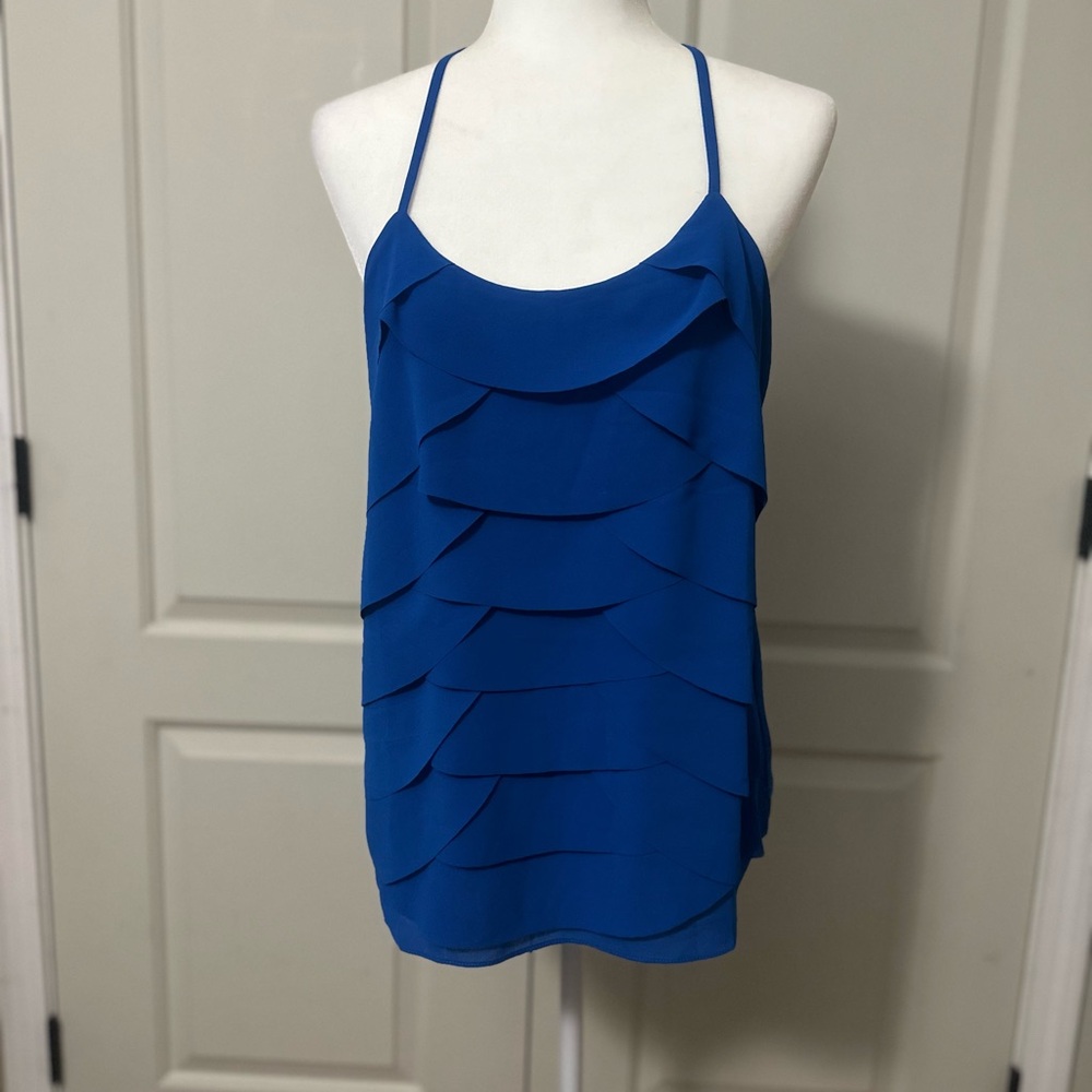 Charming Charlie Royal Blue Layered Camisole